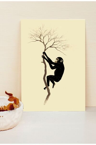 Luna Marissa Μινιμαλιστική αφίσα μαϊμού - Αφίσα ψηφιακής τέχνης από γυαλιστερ...