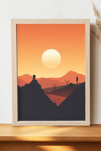 Luna Marissa Αφίσα παραλίας - Αφίσα τοίχου από γυαλιστερό χαρτί χωρίς πλαίσιο