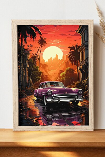 Luna Marissa Vintage αφίσα αυτοκινήτου - Αφίσα τοίχου από γυαλιστερό χαρτί χω...