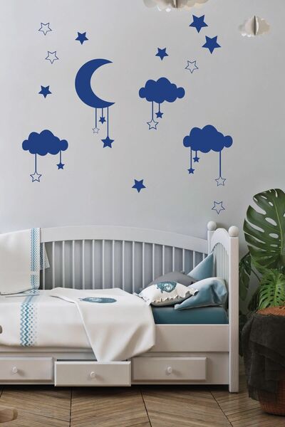 212shop | Stars, Moon And Clouds Baby Kids Room Sticker