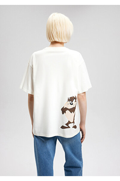 Mavi Tasmanian Devil Printed White T-Shirt Oversize / Wide Cut1612263-80194