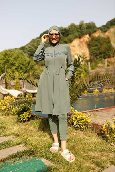 Butik Kardelen Νέα σεζόν Camelya Hijab μαγιό - Four Pieces 10366