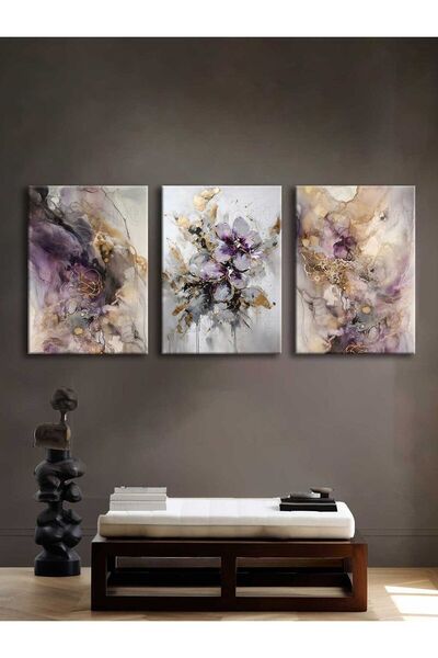 Voovart Kanvas Duvar Tablosu 3'lü Canvas Tablo Seti - VOOV4199