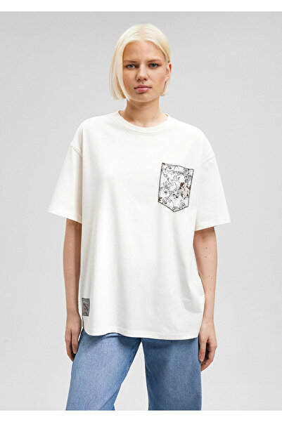 Mavi Tasmanian Devil Printed White T-Shirt Oversize / Wide Cut1612263-80194