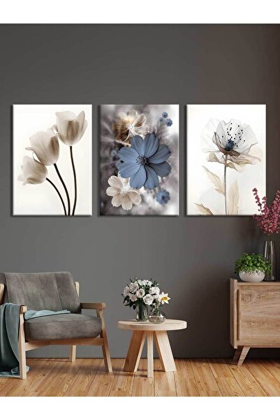 Voovart Kanvas Duvar Tablosu 3'lü Canvas Tablo Seti - Voov4126