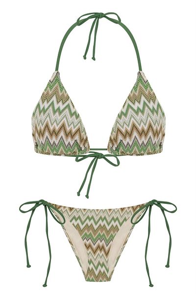AQUELLA Knitwear Triangle Bikini Set