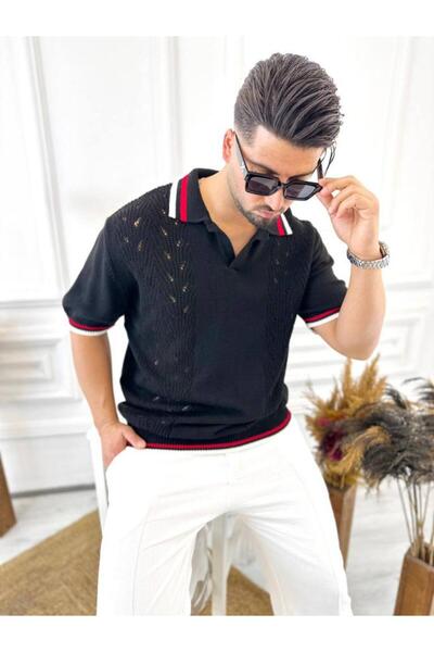 elkumoda تيشيرت ياقة بولو قابلة للتهوية، تيشيرت قطني تريكو مقاوم للعرق، تيشير...