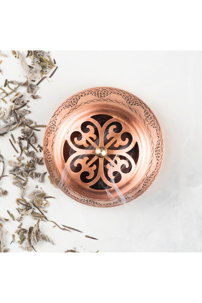 Mitr Kulpsuz Köşe Bakır Demet & Reçine Tütsülük