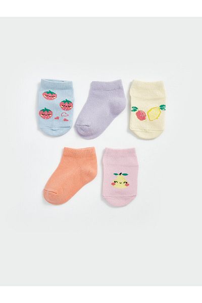 LC Waikiki LCW bedruckte Baby-Mädchen-Socken – 5er-Pack
