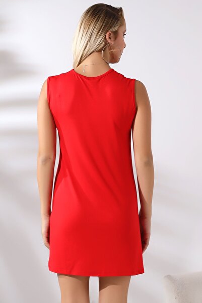 Endies Sleeveless Long Tunic 20390 Red