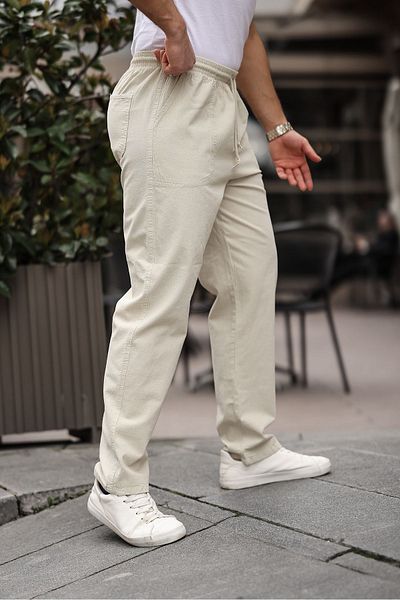 Minharir Pantaloni de vară pentru bărbați din in