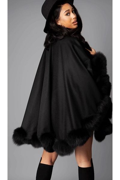 janbely Black Poncho