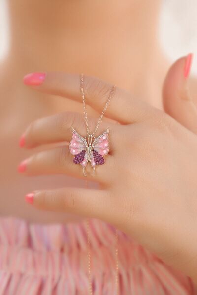 MARZİV Kelebek Gümüş Kolye