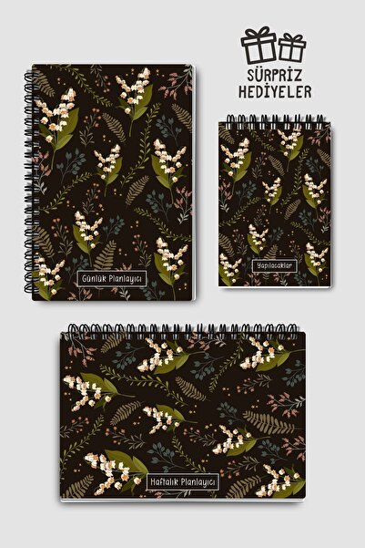 Eldesen Tasarım 3'lü Planlama Seti, Günlük Planlayıcı, Haftalık Planlayıcı, Y...