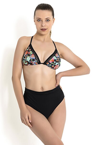 BADELİNA طقم بيكيني مثلث أسود للسيدات 3111