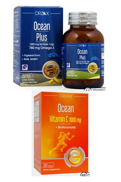 Ocean Ocean Plus Omega3 1200 Mg 50 Capsule and Ocean Vitamin C 1000mg 30 Tablets