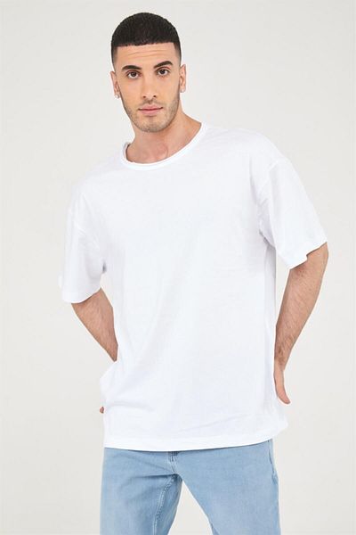Seamoda Ανδρικό μπλουζάκι Oversize Λευκό