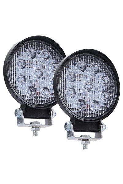 NESU 9 Ledli Yuvarlak 12v-24v Uyumlu Off Road Gündüz Farı, Çalışma Lambası 27...