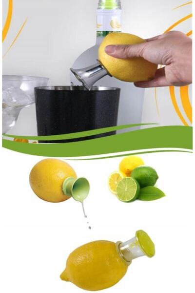 FırsatVar Hazneli Kapaklı Limon Sıkacağı Pratik Limon Suyu Sıkma Aleti