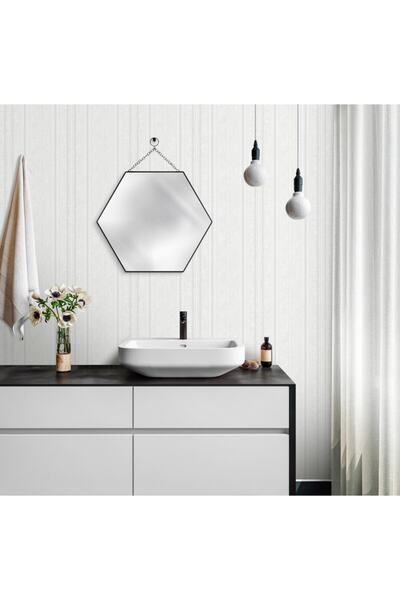 Adawall /OCTAGON 1208-1 BEYAZ ÇİZGİLİ DESEN DUVAR KAĞIDI