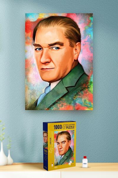 NT Handmade Oyunzu Atatürk Puzzle (1000 Parça) Yapıştırıcı