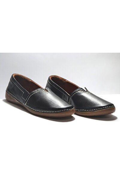 Beety 902 Hakiki Siyah Deri Rok Babet Kadın Ayakkabı