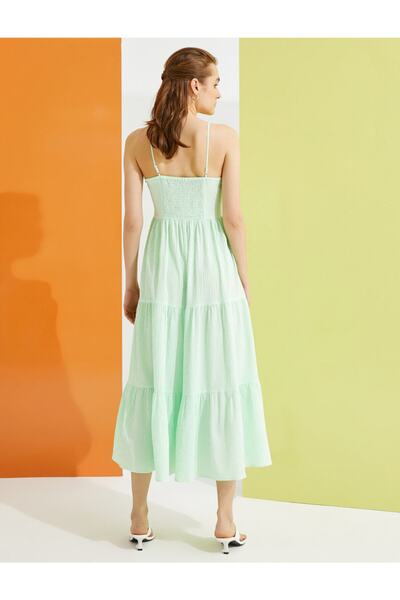 Koton Γυναικείο φόρεμα με πράσινο σχέδιο