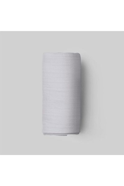 makiteks 100% قطن رمادي فاتح 120x200 ملاءة مطاطية واحدة وغطاء وسادة