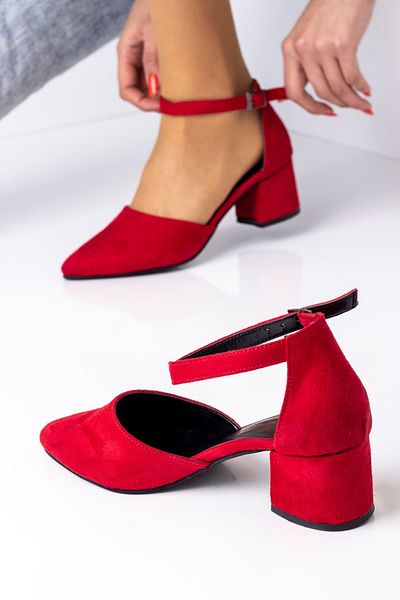 Lal Shoes & Bags Ankle Lace Women's Heeled Shoes-s. Red