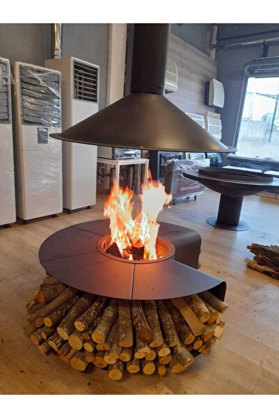 Mira Isı Sistemleri Mira Artflame Orta Şömine Soba Mangal Dış Mekan Şömine Aile Mangal Barbekü Izgara