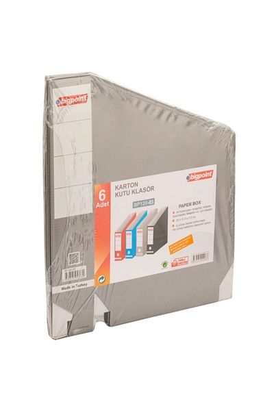 Bigpoint Set de 6 foldere din carton gri