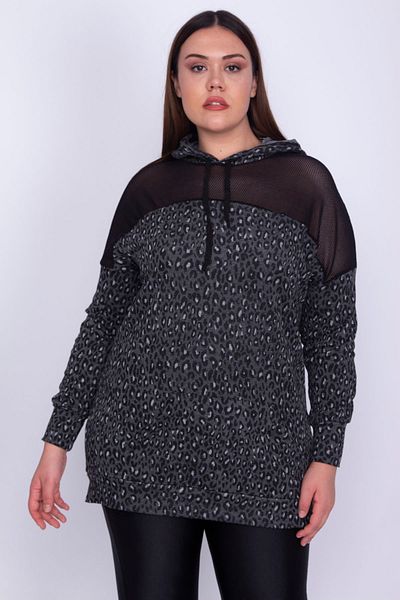 Şans Plus Size Sweatshirt - Black - Regular fit
