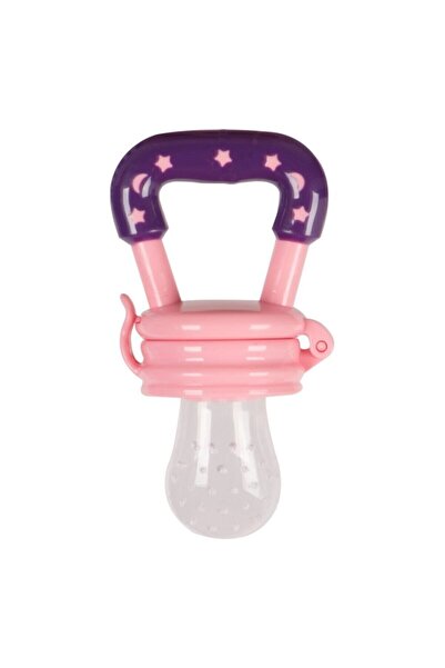 Genel Markalar Silikon Meyve Emziği Ve Diş Kaşıyıcı Pembe