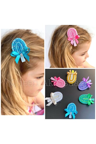 QUEEN AKSESUAR Set de catarame mare, de lux, personalizat, cu sclipici, paiete, bomboane colorate, pentru înghețată, roz, violet, albastru, verde, galben