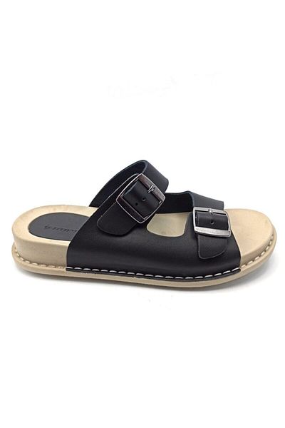 DUNLOP Γυναικείες κόκκινες παντόφλες με διπλή πόρπη