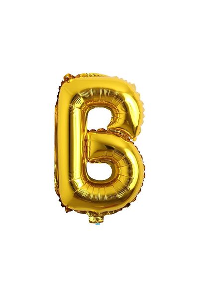 BİDOLUMUTLULUK بالون حرف B بالون ذهبي مقاس 16 بوصة مقاس 40 سم