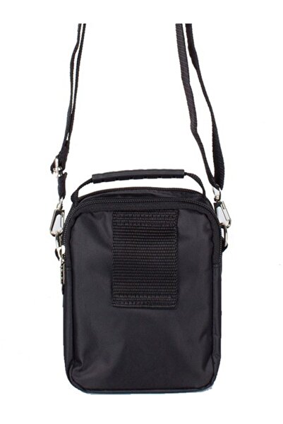 SEVENTEEN Μοντέλο 2349 Μαύρη ανδρική τσάντα - Σχέδιο ώμου, ζώνης και σταυρού