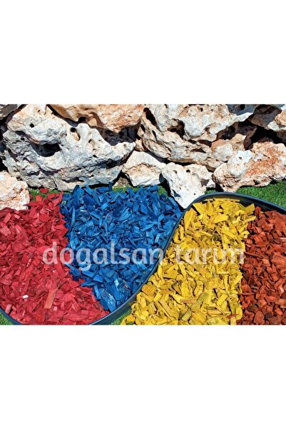 Asenya Renkli Ağaç Yongası 20 Lt Sarı Renkli Yonga Renkli Ağaç Kabuğu Çam Kabuğu