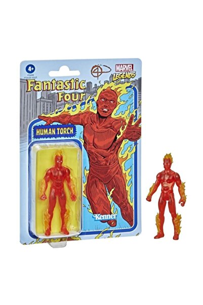 Hasbro Marvel Legends Retro Collection Human Torch 3.75 Inch Action Figure