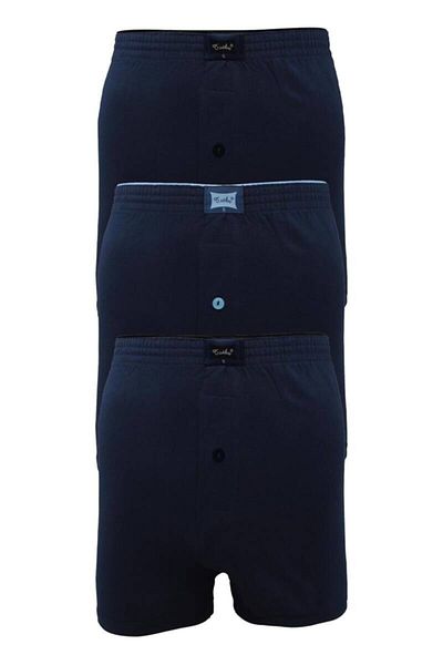 Tutku Χτενισμένο Cotton Plain Boxer 117 3 Pack |   Navy Blue Navy Blue Xxl