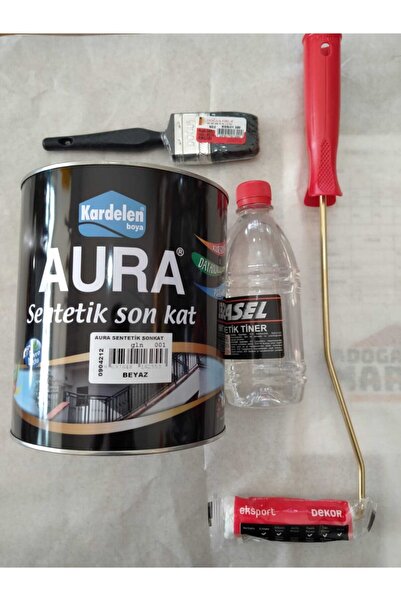 DEKOR RULO 3 kg Yağlı Boya + 1/1 Tiner + 10 cm Parmak Rulo + 2no Yağlı Boya Fırçası