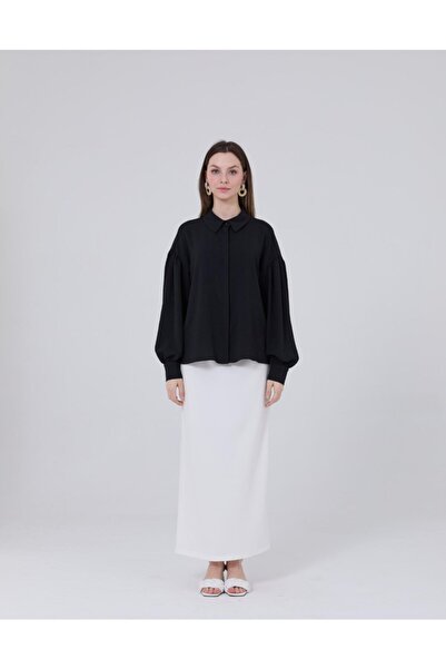 Essah Moda Kadın Beyaz Uzun Kalem Etek Me000429