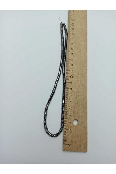 Yüksel Boncuk 4 mm Disc Washer Hematite String Natural Stone