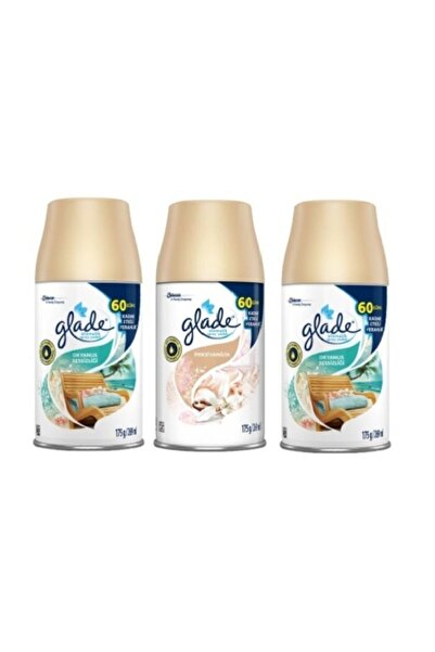 Glade Otomatik Sprey Oda Kokusu Yedek Okyanus Sessizliği + Ipeksi Vanilya 3 X...