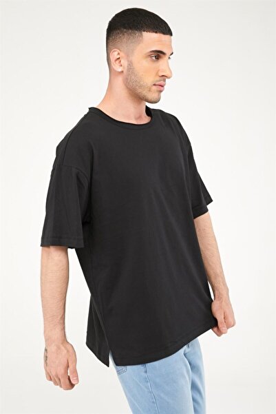 Seamoda Ανδρικό μπλουζάκι Oversize Μαύρο