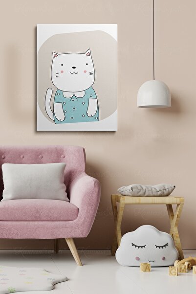 KanvasSepeti Dekorativna slika u okviru od platna sa Sa apstraktnim dezenom f...