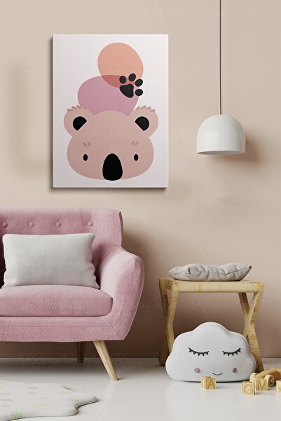 KanvasSepeti Dekorativna slika u okviru od platna sa Sa apstraktnim dezenom f...