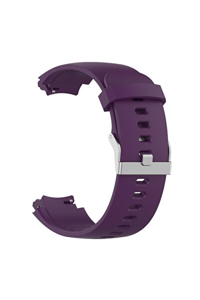 Gpack Amazfit Uyumlu Verge Kordon Kançalı Silikon Renkli Mor