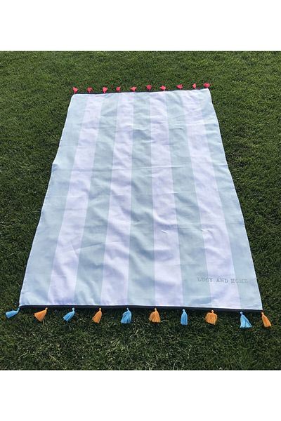 Lucy and Home 100% βαμβάκι Unisex φούντα Peshtemal 100x180 cm