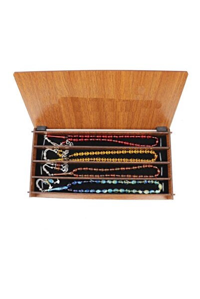 PİGADO Ειδικό Ξύλινο Κουτί με 4 Χάντρες Προσευχής σε Χρώματα Θρυλικού Κεχριμπ...